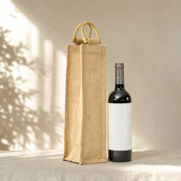Bolsa de vino de yute | 35x10x10 (cm)