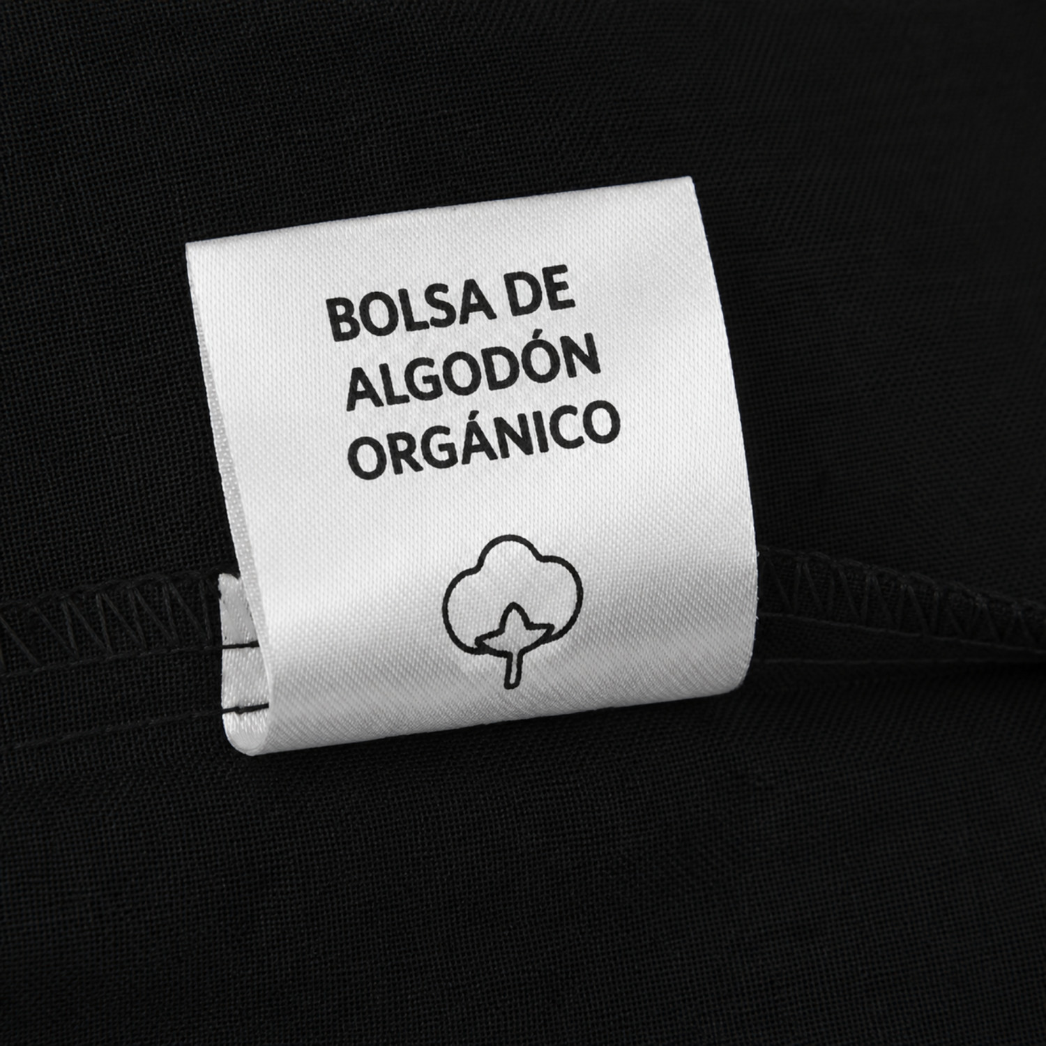 Bolsa de Algodón Orgánico Certificado negra | 42x38 (cm)