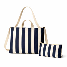 Bolsa de Tela Rayas Marrón | 47x38 cm | Doble Asa