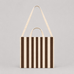 Bolsa de Tela Rayas Marrón | 47x38 cm | Doble Asa