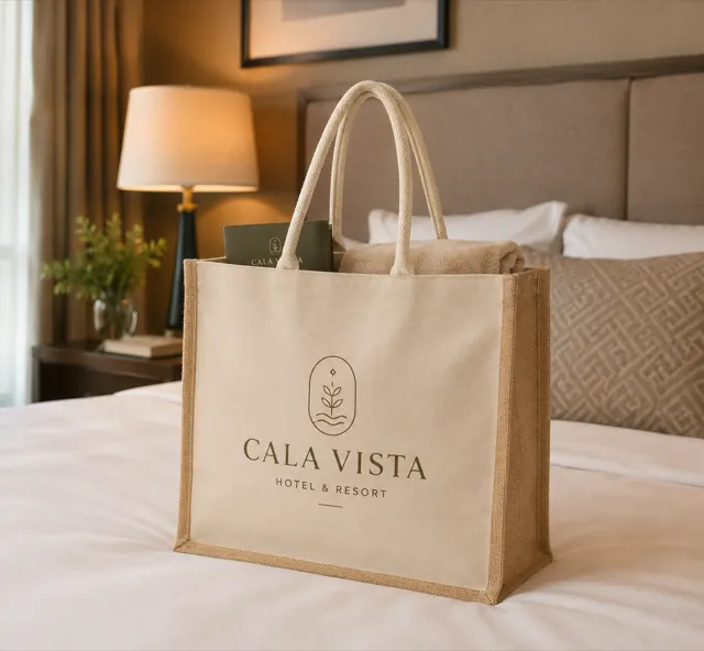 Bolsas de yute personalizadas para hoteles