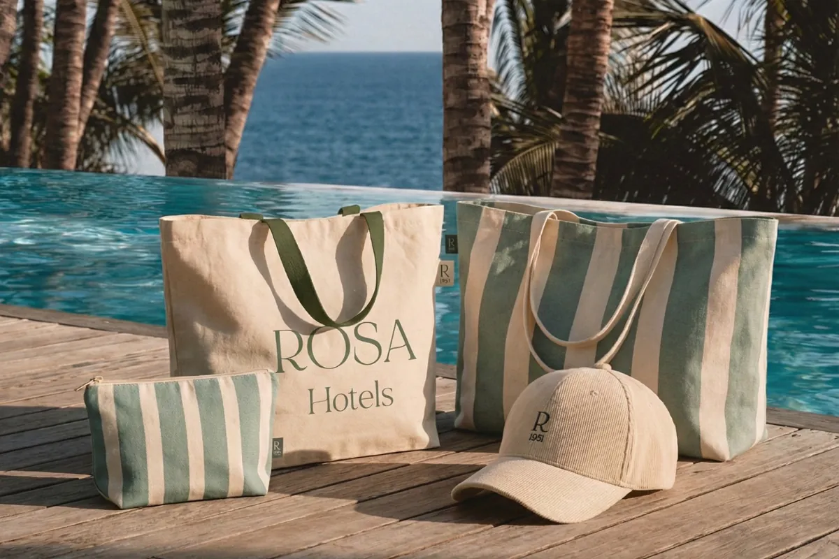Personalización de packaging textil para hoteles